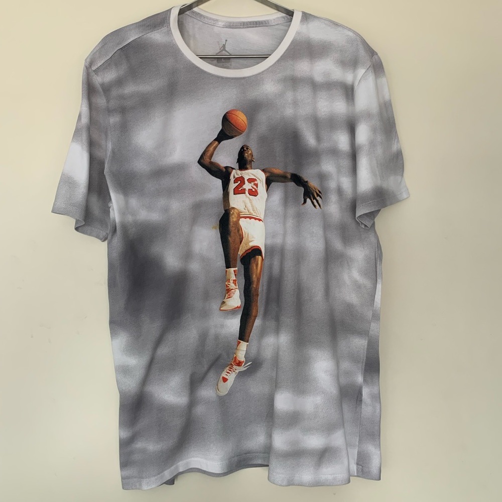 Jordan Fly Over Men’s T-Shirt Sz: L White/Gym Red